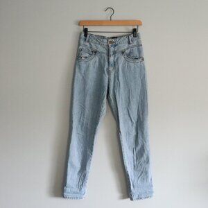 BDG Women's Sz 25 Blue Light Wash Mom High-Rise Skinny 5-Pocket‎ Jeans